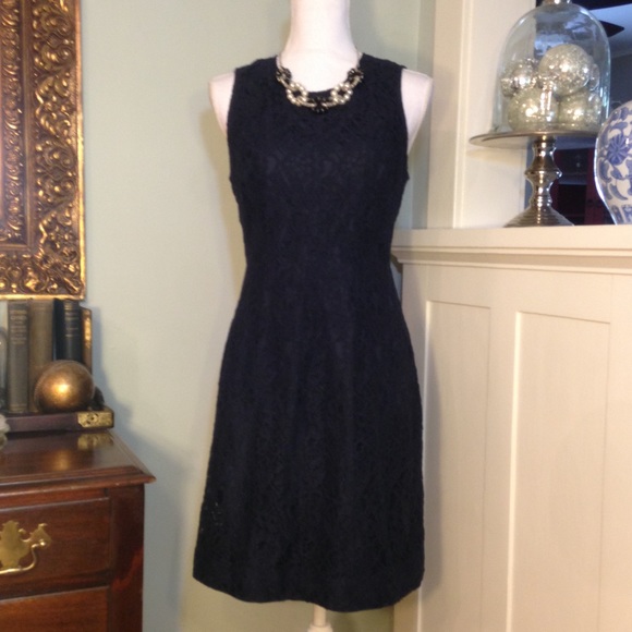 J. Crew Dresses & Skirts - J. Crew Navy Lace Sheath Dress